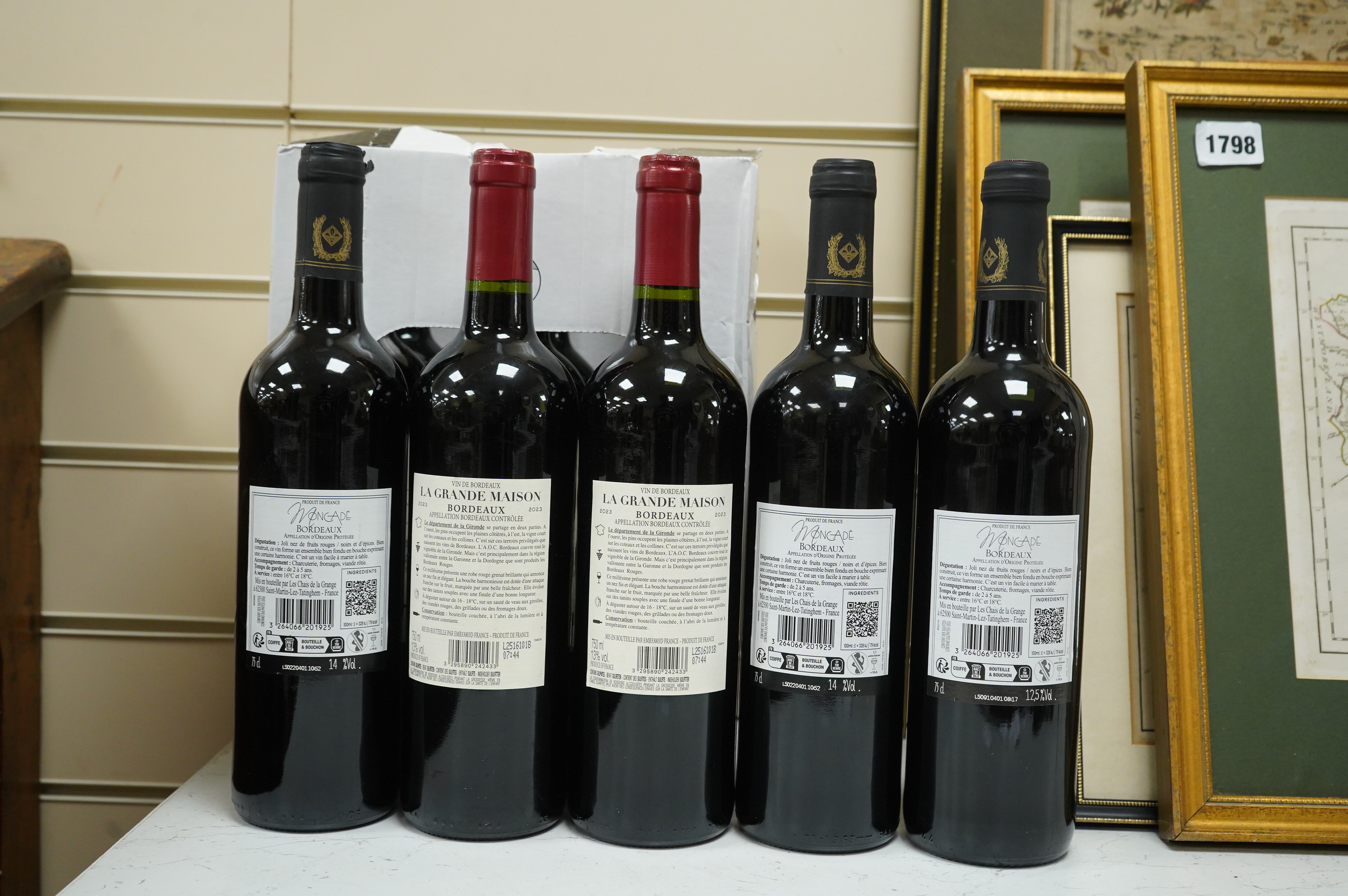 Six bottles of Croix de ceyssac, 2023 and another five bottles of various red wine